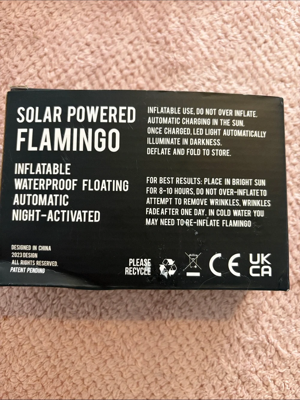 Solar-Powered NEW Flamingo Pool Light - Pink